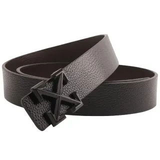 Off-White OW Cross Buckle Belt Black Leather Belt — seller product photo