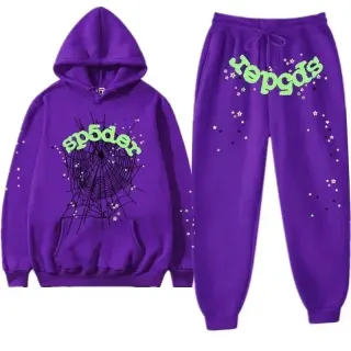 Purple Spider Web Print Tracksuit Set — seller product photo