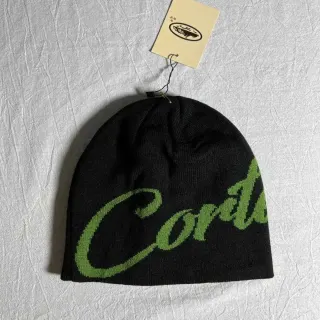 Beanie with Green 'Conti' Script Logo - Black — seller product photo