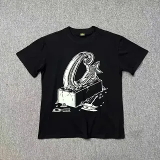 Black Graphic T-Shirt with Star Design — seller product photo