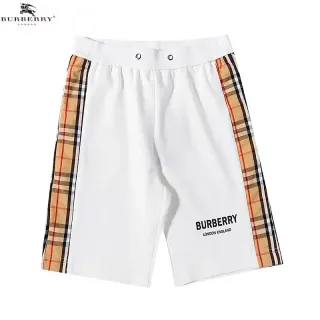 Burberry White Check Panel Shorts — seller product photo
