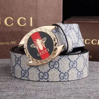 Gucci Bee Motif Belt in Blue & White — seller product photo
