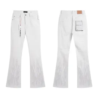 Purple Brand P001 White Flame Embroidered Jeans — seller product photo