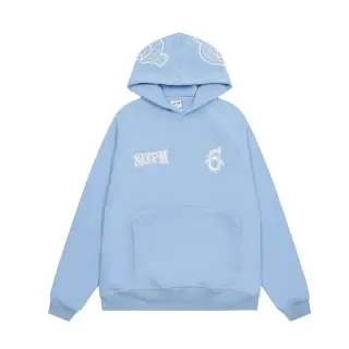 SixPM Light Blue Hoodie with Embroidered Logo — seller product photo
