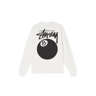 Stussy 8 Ball White Long Sleeve T-Shirt — seller product photo