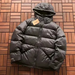 Stussy Black Hooded Puffer Jacket — seller product photo