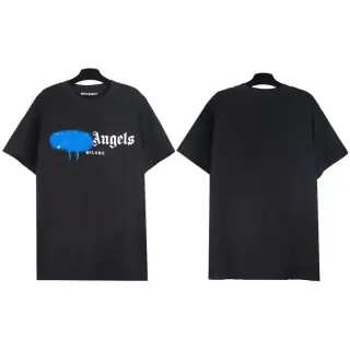 Palm Angels Angels Black Blue Spray T-Shirt — seller product photo