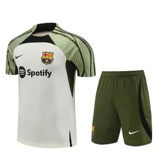 FCB x Spotify Nike Training Set White/Green Jersey & Shorts — seller product photo