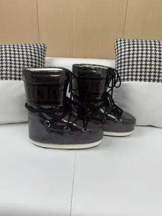 Black Glitter Moon Boots Winter Snow Boots — seller product photo