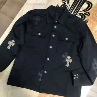 Chrome Hearts Cross Embroidered Shirt Jacket Black — seller product photo