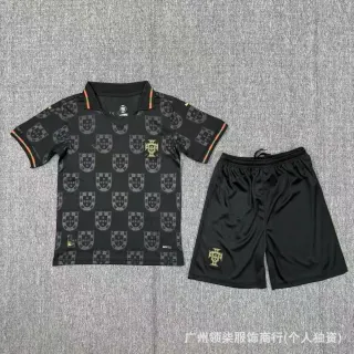 Kids Portugal Special Edition Black Soccer Jersey & Shorts Set — seller product photo
