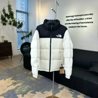 The North Face Nuptse White/Black Parka — seller product photo