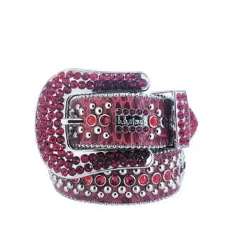 B.B. Simon Red Crystal Belt — seller product photo