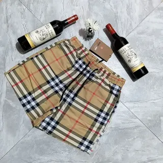 Burberry TB Monogram Plaid Shorts Beige — seller product photo