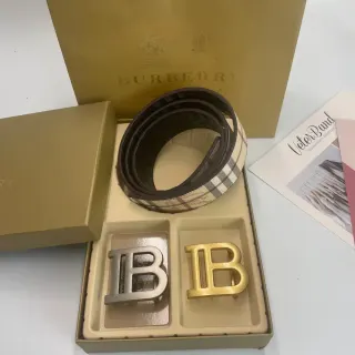 Burberry TB Monogram Belt in Beige & Brown — seller product photo