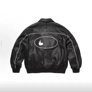 Supreme x Nike Air Force 1 Black Leather Jacket — seller product photo