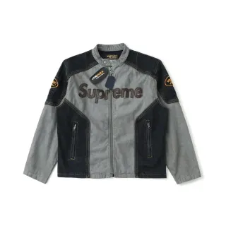 Supreme Box Logo Denim Biker Jacket J2. Blue — seller product photo