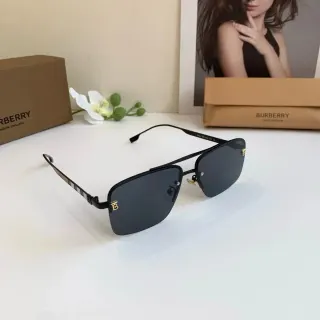 Burberry TB Monogram Rectangle Sunglasses Black — seller product photo