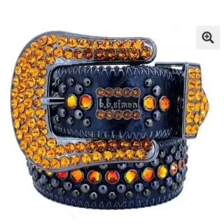 b.b. simon Crystal Belt Black & Gold Accessory — seller product photo