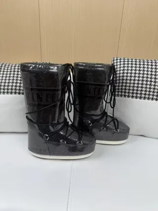Golden Goose Super-Star Black Glitter Moon Boots — seller product photo