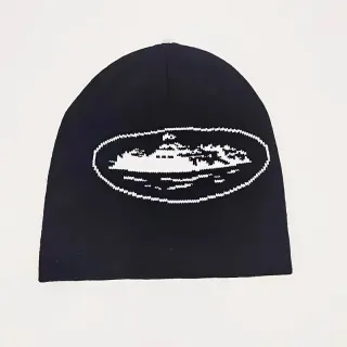 Beanie with Island Pattern in Black — seller product photo