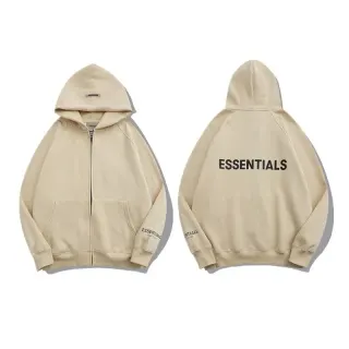 Fear of God Essentials Beige Zip-Up Hoodie — seller product photo