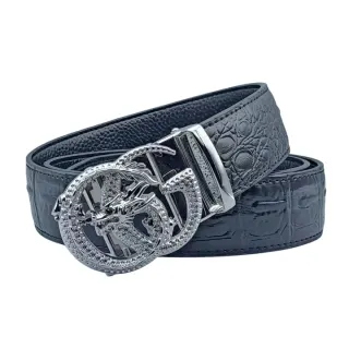 Dragon Buckle Belt Black Leather — seller product photo
