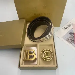 Burberry Check Belt Set in Brown & Black — seller product photo
