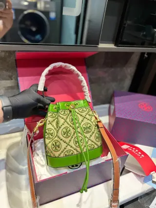 Tory Burch Tod Mini Bucket Bag Lime Green — seller product photo