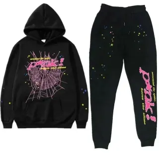 Black Pink Print Hoodie & Pants Set — seller product photo
