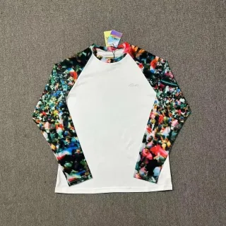 Unisex White & Print Long Sleeve T-Shirt — seller product photo