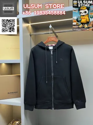 Burberry Black Hoodie Zip-Up Jacket — seller product photo