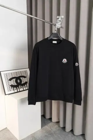 Moncler Black Logo Patch Crewneck Sweatshirt — seller product photo