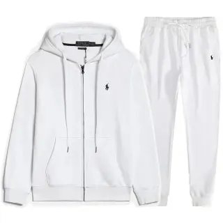 Polo Ralph Lauren White Zip-Up Hoodie & Jogger Set — seller product photo