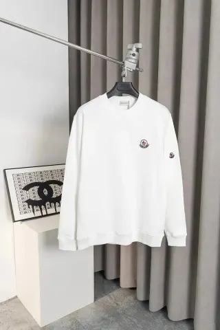 Moncler White Logo Embroidered Sweatshirt — seller product photo