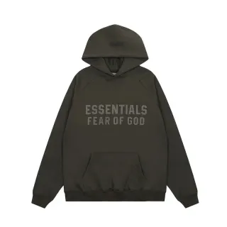 Fear of God Essentials Hoodie Black (Silicone Letters) Top — seller product photo