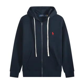 Polo Ralph Lauren Navy Zip-Up Hoodie with Red Pony Logo — seller product photo