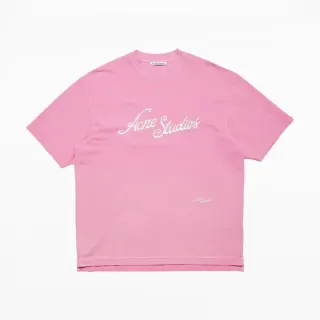 Acne Studios Pink Script Logo T-Shirt — seller product photo