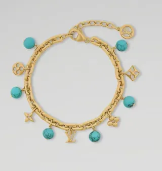 Louis Vuitton Turquoise Bead Chain Bracelet — seller product photo