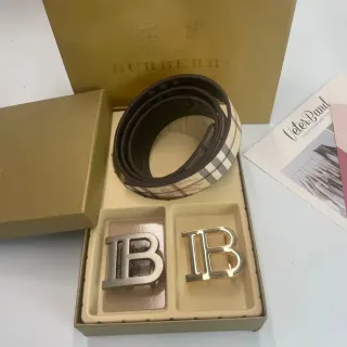 Burberry Check Belt in Beige & Brown — seller product photo