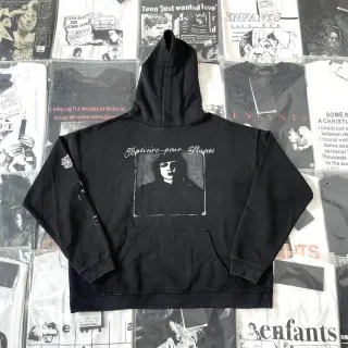 Unisex Washed Black E30 Hoodie with Graphic Print — seller product photo
