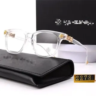 Chrome Hearts Clear Frame Eyewear with Gold Cross Accents — seller product photo