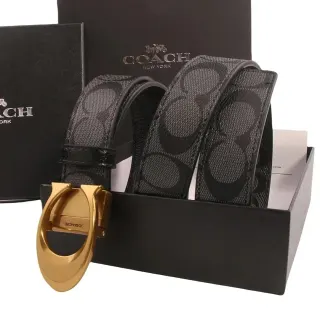 Coach Signature Belt Black/Gold Belt — seller product photo