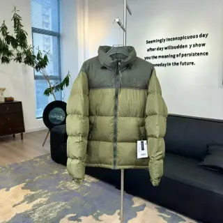The North Face Nuptse Double Green Parka — seller product photo