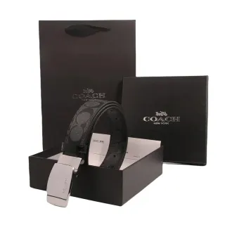Coach Signature Belt Black Leather Belt — seller product photo