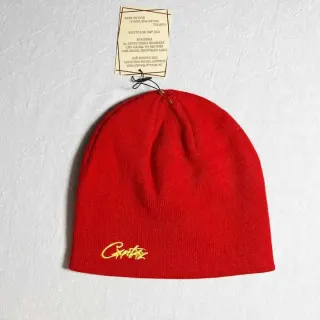 Cortez Red Beanie with Yellow Embroidery Headwear — seller product photo