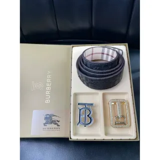 Burberry TB Monogram Belt Set in Black & Check — seller product photo