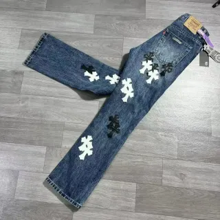 Chrome Hearts Cross Embellished Jeans — seller product photo