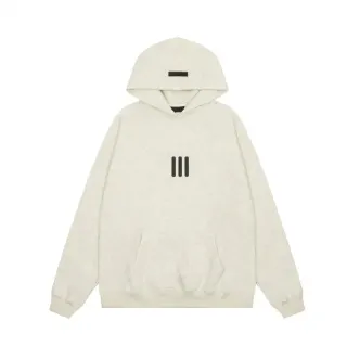Unisex White Melange Hoodie with Black III Logo — seller product photo
