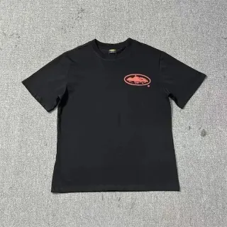Black Solid T-Shirt with Red Graphic — seller product photo